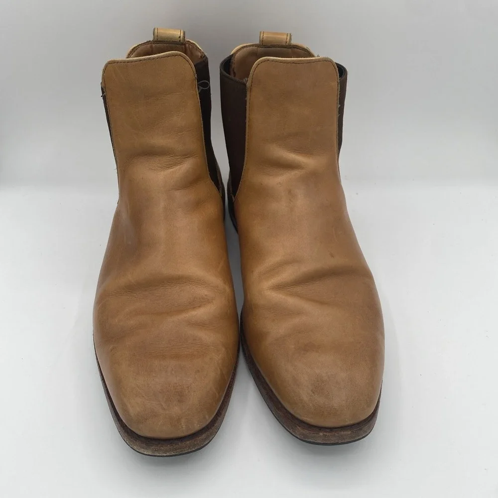 Allen Edmond's Liverpool Mens Leather Chelsea Boot Size 10 Walnut Brown USA Made
